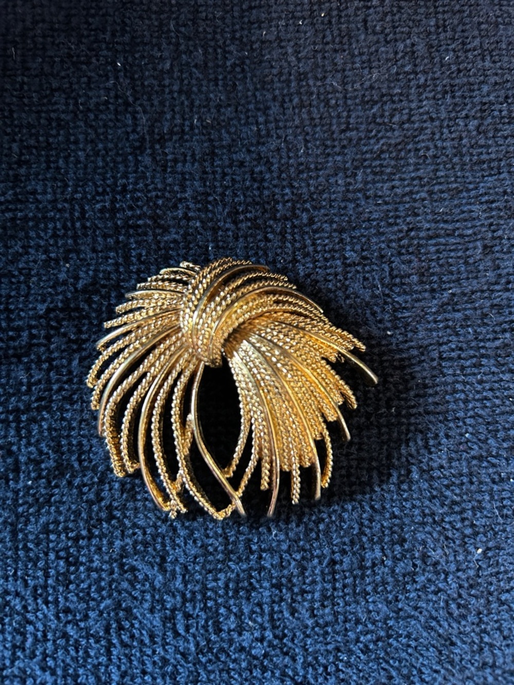 Monet Gold-Tone Vintage Mirador Brooch - 1960s - Signed